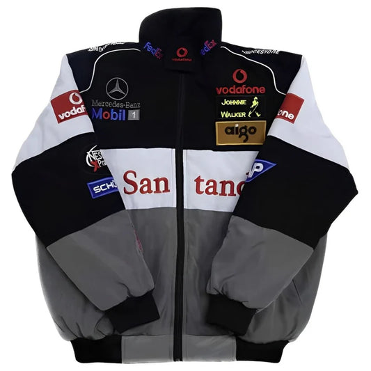 White Mercedes Vintage Racing Jacket (Summer Fit)