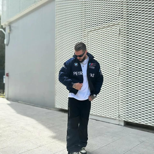 White BMW Vintage Racing Jacket (F1 Jacket)