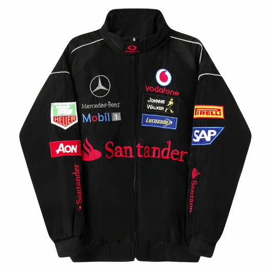 Black Mercedes Vintage Racing Jacket (Summer Fit)