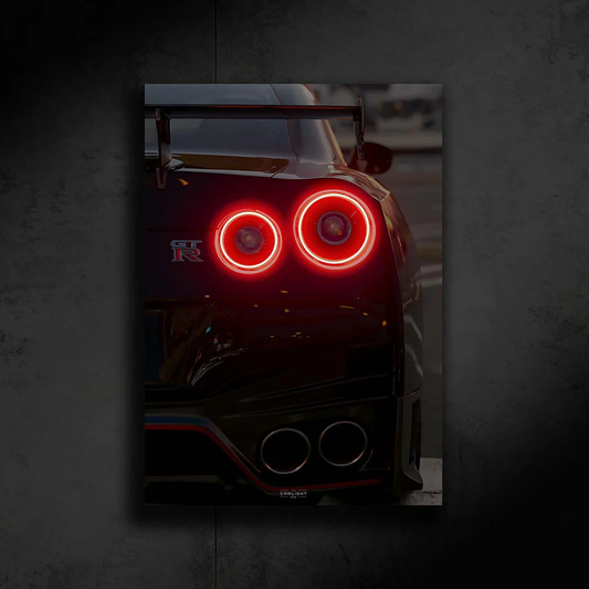 Nissan GTR Nismo R35 Neon Poster – Red LED